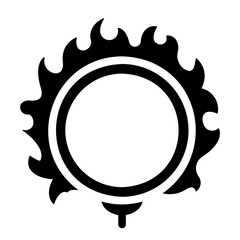 fire ring Solid icon