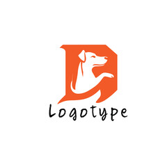 The dog-shaped logo, creatively designed to resemble the letter 