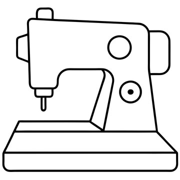 recommend clip art: buttonholing machine line art vector illustration