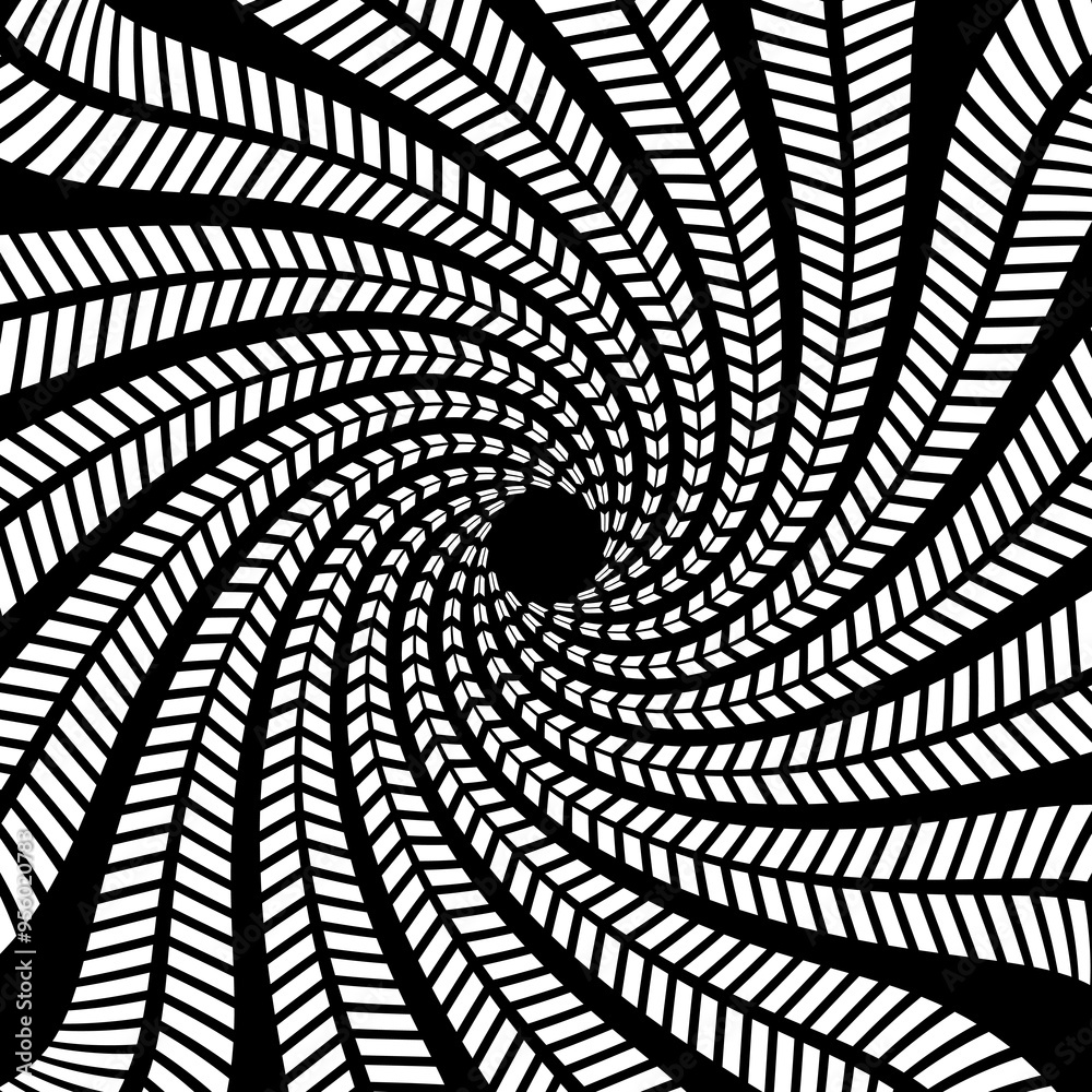 Leinwandbilder psychedelic hypnotic spiral pattern, hypnosis swirl. vector optical illusion background with swirled