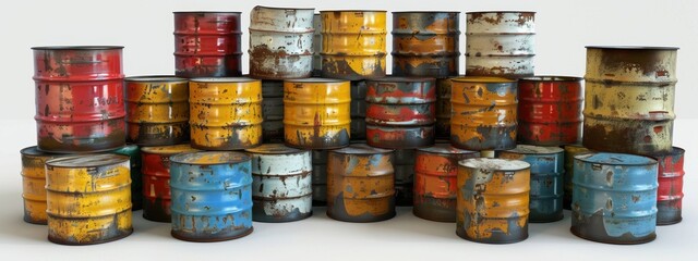 Oil containers are stacked in the front corner.