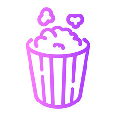 popcorn Line Gradient Icon