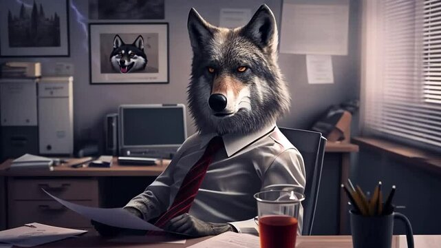 Wolf in a Suit Reviews Documents in an Office Setting Generative AI