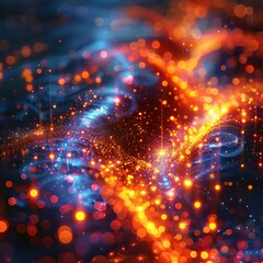 Obraz premium a glowing lights in the dark. 