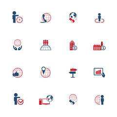 Universal business management and human resources icon set. Universal icons for web and mobile. Vector.	