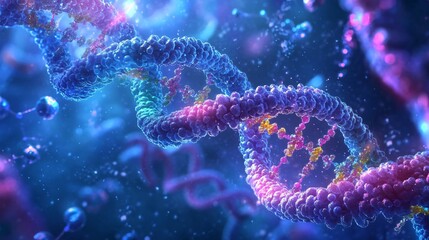 Colorful Double Helix DNA Structure