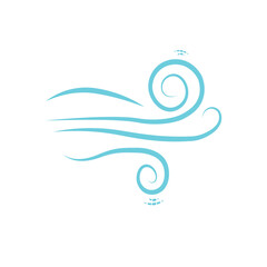 Blowing air lines icon. wind icon. Hand drawn doodle wind motion, air blow, swirl elements.