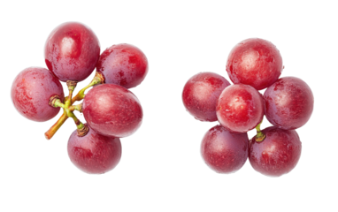 Red grape fruit on transparent background, png	