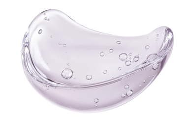 Serum gel toner drop liquid texture on transparent background, png	