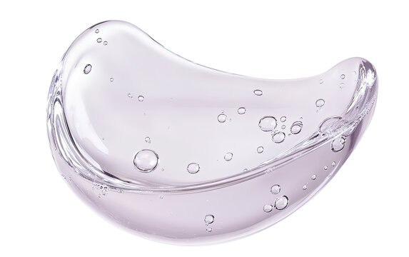 Serum gel toner drop liquid texture on transparent background, png	
