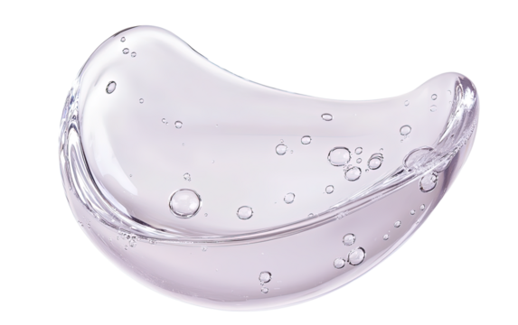Serum gel toner drop liquid texture on transparent background, png	