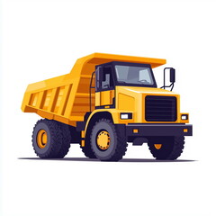 a yellow dump truck vehicle