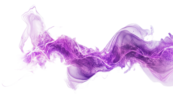 Simple sleek flowy space liquid electricity power on transparent background, png	