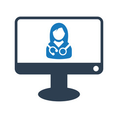 Online doctor icon