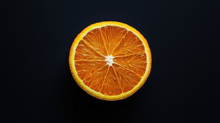 Isolated orange shape on a black background