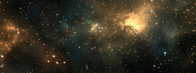 Naklejka premium Stars filled space background in a 3D cartoon rendering