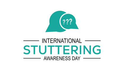 International Stuttering Awareness Day is observed every year on October. Medical Healthcare Awareness concept. background, placard, banner template Vector illustration design.