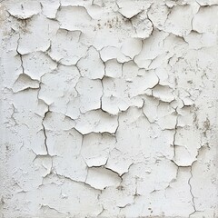 Obraz premium Cracked white paint on wall
