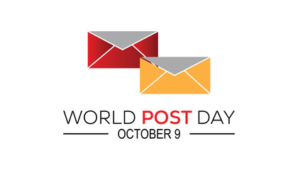 world post day is observed every year on October.Holyday Awareness concept. background, placard, banner template Vector illustration design.