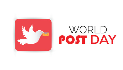 world post day is observed every year on October.Holyday Awareness concept. background, placard, banner template Vector illustration design.