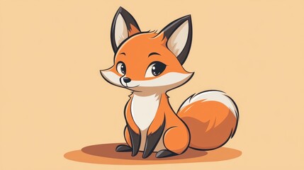 Obraz premium cartoon fox illustration