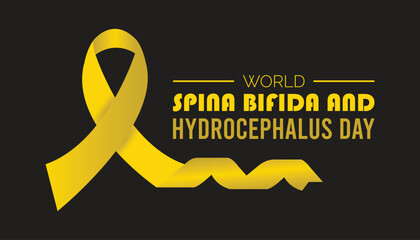 Obraz premium World Spina Bifida and Hydrocephalus Day is observed every year on October. Medical Healthcare Awareness concept. background, placard, banner template Vector illustration design.