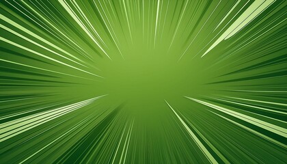 Design a solid olive green background with comic book-style speed lines along the sides.