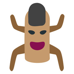finger zombie flat icon