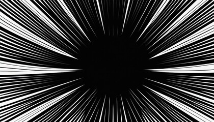 Fototapeta premium Black background with white comic book-style lines.