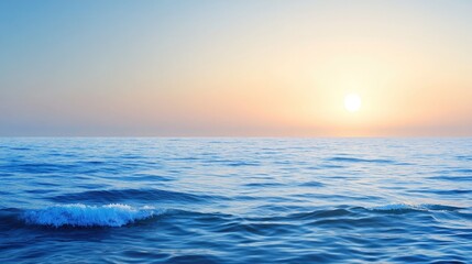 Obraz premium Panorama of sea waves on the background of dawn