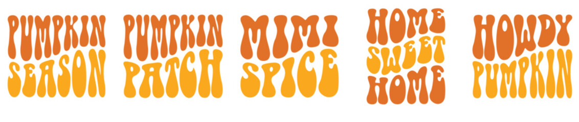 Minimal Retro Thanksgiving Bundle Labels And Badges, Typographic Emblems Set Vector Illustration for Presentation, Logo, Stationery