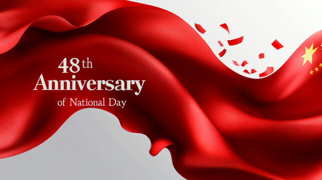 48th Anniversary of Chinese National Day, poster with text