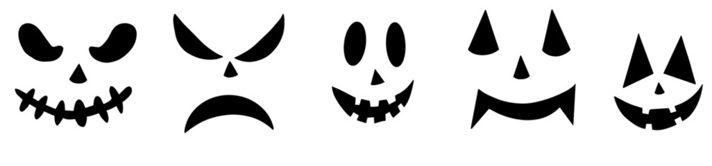 Decorative Halloween Bundle Halloween Inscriptions, Quotes Set Vector Illustration for Gift Card, Magazine, Mug Design