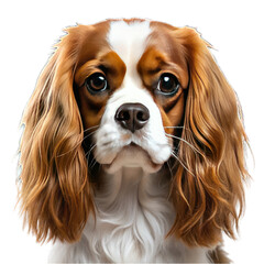 Naklejka premium Cavalier King Charles spaniel portrait isolated on transparent background