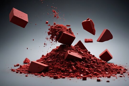 Lucid Ruby Brick Dust Flakes in Suspension