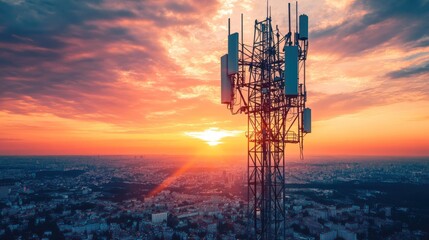 Cellular Tower Sunset