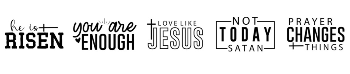 Modern Bible Verse Design Bundle Invitation, Inscriptions Pack Vector Illustration for Gift Card, Social Media Post, Bookmark