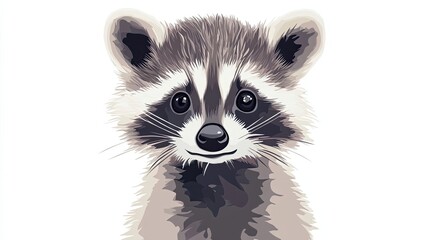 Obraz premium A Close-Up Portrait of a Curious Raccoon