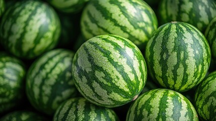 Freshly picked watermelons forming a beautiful background