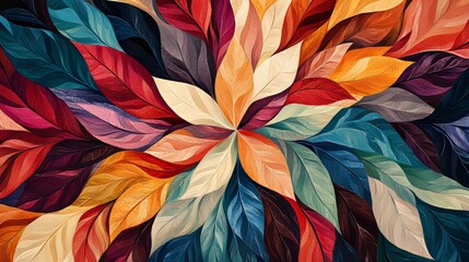 Closeup photo of a vibrant flower made of leaves and petals