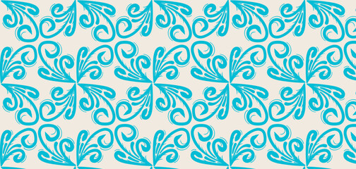 Aquarium flora seamless pattern. Pastel boho background in minimalist. Suit for presentation, backgrounds, wallpapers, textile, and fashion.