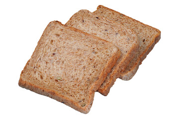 Sliced rye bread wheat bread isolated transparent
