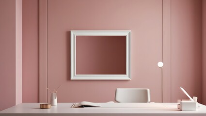 Versatile Frame Mockup for Artists and Designers, Featuring Blank Space for Photos, Posters, or Artwork