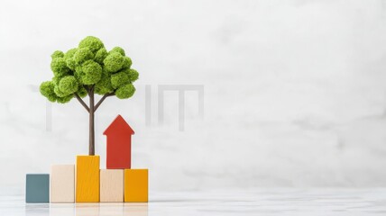 Strategic business plan with a roadmap and goals, concept of future company growth