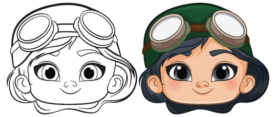 Adventurous Girl with Goggles