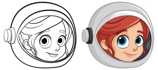 Smiling Astronaut in Space Helmet