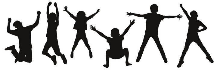 people silhouette kids 09