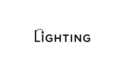 lighting in letter I logo design template
