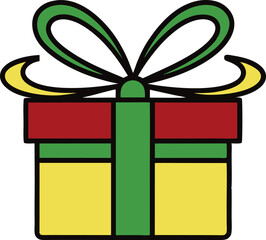 Elegant gift box with a vibrant ribbon ready to spread holiday cheer and festive delight
