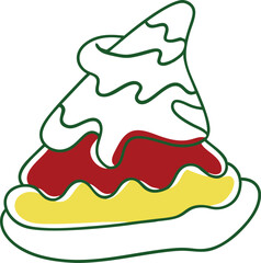 Charming Christmas cake design featuring layers of rich frosting and festive toppings ideal for holiday joy
